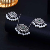 Luxury Retro Indian Crystal Bridal Jewelry Set Ethnic African Beads Tassel Jhumka Rhinestone Earrings Necklaces Sets Bijoux Gift