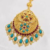 Luxury Head Chain Wedding Jewelry For Women Bohemian Gold Plated Forehead Rhinestone Tassel Indian Bollywood Hair Accessory