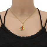 2024 New fashion stainless steel African Cameroon map necklace for men and women geometric ethnic style collarbone chain anniver