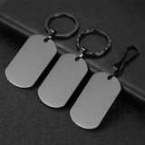 Custom Laser Engrave Photo Text Tag Key Chain Stainless Steel Personalized Name Date Key Ring  Anniversary Gift Daily Jewellery