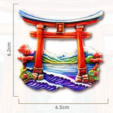 Asia Japan Resin 3D Fridge Magnets Tourism Souvenir Refrigerator Sticker Handicraft Gift Decoration