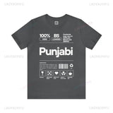 Punjabi Ingredients-Punjabi Shirt Desi Tee Funny Indian Gift Unisex Cotton T-Shirt Gift for Punjabi Desi Apparel Punjabi Pride