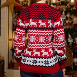 2025 Christmas Sweaters Women Men Boys Girls Matching Outfits Couples Kids Casual Knitwear Long Sleeve Jumpers Xmas Family Look