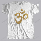 Men Cotton casual T Shirt Om Ohm Aum  Yogaer Buddhism Meditation Mandala Hinduism Hindu Sanskrit Zen bigger size Loose tops