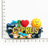Europe Cyprus 3D Flavour Fridge Magnet Tourist Souvenirs Refrigerator Magnetic Stickers Travel collection Gift