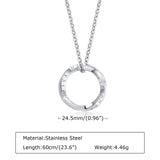 Vnox New Trendy Norse Viking Necklaces for Men, Stainless Steel Mobius Round Pendant Collar Male Gift Jewelry