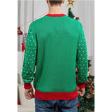 2025 Winter Mens Christmas Sweater Cute Elk Print Jacquard Knitwear Full Sleeve O Neck Knit Jumper Xmas Look Soft Warm Pullover