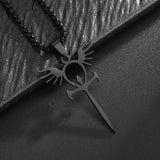 Ancient Egyptian Goddess Spread Wings Pendant Necklace Women Fashion Hip Hop Punk Amulet Jewelry Gift