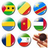 Fridge Magnets Countries Flag Chad Central Africa Cameroon Equatorial Guinea Gabon Congo Sao Tome and Principe Magnetic Stickers