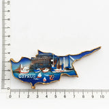 Europe Cyprus 3D Flavour Fridge Magnet Tourist Souvenirs Refrigerator Magnetic Stickers Travel collection Gift