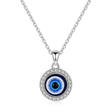KALETINE Fashion Turkish Evil Eye Necklace Pendant 925 Sterling Silver Choker For Women Accessories Luck Friendship Jewelry Gift