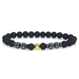 Anti-Swelling Black Obsidian Anklet Bracelet Treatment  Adjustable Weight Loss Magnetic Therapy Magnet Anklet Bracelet Women Men