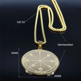 Talisman Of Protection Good Luck Wealth Seal Of Solomon Stainless Steel Necklaces Pendants Men Jewelry salomon hombre N4239