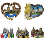 Germany Fridge Magnets  Cologne Dresden Travel Memorial Magnetic Refrigerator Stickers Gift Room Decoration Collectio