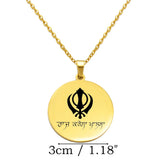 India Punjab Map Sikh Sikhism Pendant Necklaces Sikhs Jewelry Stainless Steel #D2010