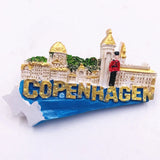 World Famous Resorts Travelling Souvenirs Fridge Magnets Germany Denmark Tourist Souvenirs Magnetic Stickers for Message Board