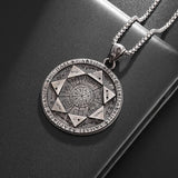 Retro Fashion Seven Angels Magic Circle Solomon's Seal Necklace Pendant Men's Lucky Amulet Jewelry