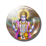 Lakshmi Gold 30 MM Fridge Magnet Shiva Amulet India Goddess of Wealth Glass Dome Magnetic Refrigerator Stickers Home Decoration