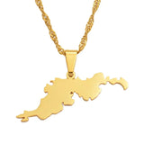 Anniyo The British Virgin Islands Tortola BVI Map Pendant Chain Necklaces for Women Girls Jewelry #115621