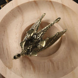 Solid Brass pterosaur Dragon Small Statue Desktop Ornament Chinese Mythical Beast Figurines Retro Home Feng Shui Decoration