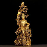 Copper Guanyin Bodhisattva Ornaments  Home Office Consecrated Buddha Statue Home Living Decor