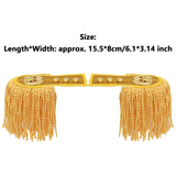 1 Pair Drum Horn Band Tassel Fringe Chain Shoulder Badge Applique Epaulet Clothing Uniform Party Performance Costume Accessories