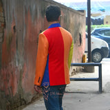 Men's modern jacket multi-coloured blazer notch lapel single-breasted fashion custom jacket for prom dinner party birthday gift