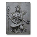 Hindu Gods Lord Shiva Figure Sculpture Canvas Painting India Posters Prints Wall Art Pictures for Living Room Wall Decor Cuadros