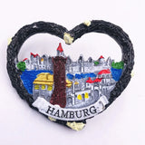 World Famous Resorts Travelling Souvenirs Fridge Magnets Germany Denmark Tourist Souvenirs Magnetic Stickers for Message Board