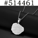 Anniyo Spain La palma Islands Map Pendant Neckalces For Women Girls Stainless Steel Ethnic Jewelry #514162