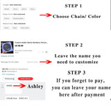 Personalized Enamel Pendant Custom Colorful Name Necklace Stainless Steel Dopamine Chain Jewelry Memorial Gift Christmas Gift