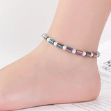 Weight Loss Slimming Anklet Bracelet Magnetic Therapy Colorful Gallstone Hematite Chain Stimulating Acupoints Slim Fat Bracelet