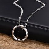 Vnox New Trendy Norse Viking Necklaces for Men, Stainless Steel Mobius Round Pendant Collar Male Gift Jewelry