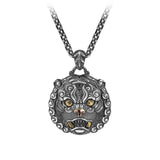 Original Van Gogh sunflower sunflower men's necklace high sense pendant nautical compass retro fashion trend pendant gift.