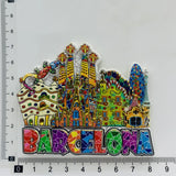 Europe Spain Barcelona 3D Refrigerator Magnet Tourist Souvenirs Stickers,Home & Kitchen Decoration Fridge Magnet Message Sticker