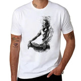 Majestic lord Shiva in Eternal meditation - Black and white T-Shirt custom shirt tops anime summer tops luxury clothes men