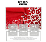 "Women's Winter Knit Sweater - Off Shoulder Pullover with Snowflake Pattern, Christmas Color Block Mid-Length Casual Jumper"