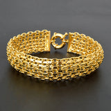 Dubai Copper Link Chain Bracelets for Unisex 18K Gold Plated Wristband Miami Curb Punk Classic Hand Jewellery Party Gift