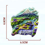 Asia Japan Resin 3D Fridge Magnets Tourism Souvenir Refrigerator Sticker Handicraft Gift Decoration