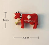 Swiss Dairy Cows Hand-painted 3D Fridge Magnets Switzerland Souvenirs Refrigerator Magnetic Stickers Gift