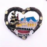 World Famous Resorts Travelling Souvenirs Fridge Magnets Germany Denmark Tourist Souvenirs Magnetic Stickers for Message Board