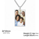 Sipuris Custom Photo Picture Necklace Stainless Steel Personalized Medallion Memory Pendant Necklace Jewelry Weddings Gifts