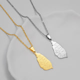 Anniyo Stainless Steel Saint Lucia Map With City Pendant Necklaces for Women Girl Jewelry St. Lucia Chains Jewelry #324121