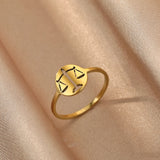 Kinitial 12 Zodiac Libra Rings For Women Stainless Steel Jewelry Constellation Dainty Ring