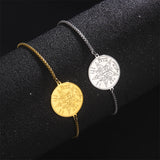 EUEAVAN Wicca Tetragrammaton Pentacle Bracelet Stainless Steel Magical Solomon Seal Pentagram Protection Sacred Amulet Jewelry