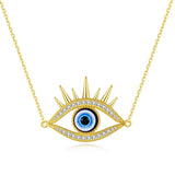 KALETINE Fashion Turkish Evil Eye Necklace Pendant 925 Sterling Silver Choker For Women Accessories Luck Friendship Jewelry Gift