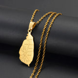 Anniyo Stainless Steel Saint Lucia Map With City Pendant Necklaces for Women Girl Jewelry St. Lucia Chains Jewelry #324121