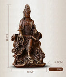 Feng Shui Copper Lucky Guanyin Ornaments Home Office Small Offering Buddha Statue Bodhisattva Decor