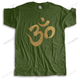 Men Cotton casual T Shirt Om Ohm Aum  Yogaer Buddhism Meditation Mandala Hinduism Hindu Sanskrit Zen bigger size Loose tops
