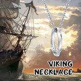 Vnox New Trendy Norse Viking Necklaces for Men, Stainless Steel Mobius Round Pendant Collar Male Gift Jewelry